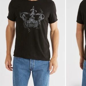 John Vavartos Mens S Broken Crown Tee Black